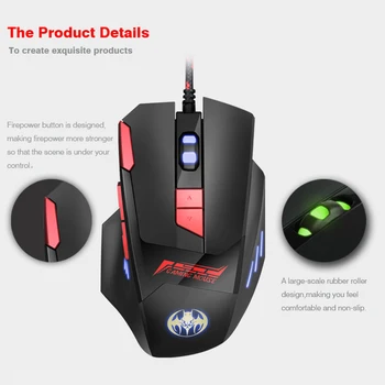 

Wired Gaming Mouse 8 Buttons mouse gamer 3200DPI Cool Gaming Mouse With Backlight For PC Laptop For Laptop computer