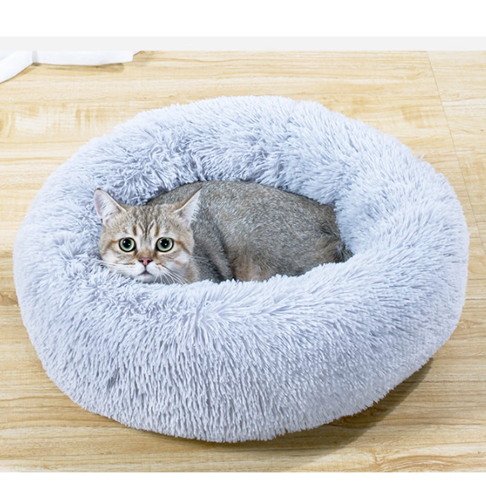 

Washable Kennel Pet Bed Nest Warm Comfortable Dog Cat House Mat Soft Warm Round Bed Easy To Clean Pet Supplies