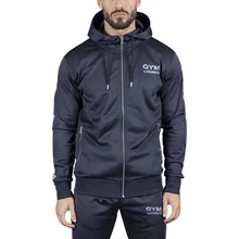 Мужская толстовка с капюшоном, куртка на молнии, пальто, толстовка, приталенная, длинный рукав, повседневный джемпер, верхняя одежда, мужские спортивные топы для бега, одежда