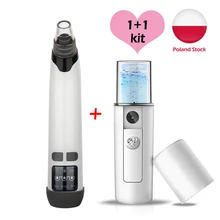 

Blackhead Remover Acne Remover Face Skin Vacuum Pore Cleaner Suction Acne Pimple Removal Tool + Mini Nano Facial Steamer