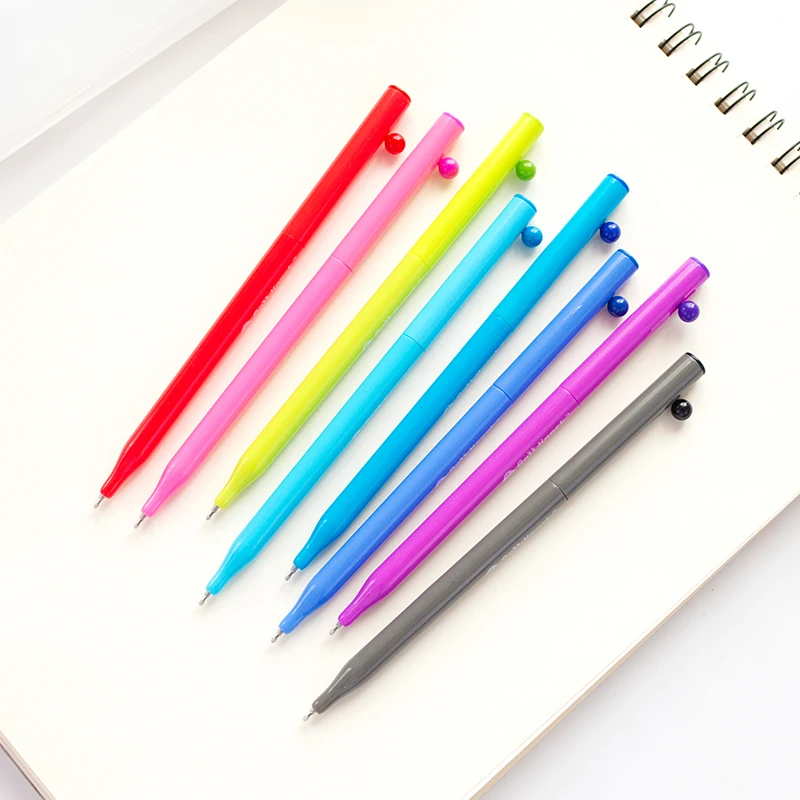 

8 Color Pearl Gel Ink Pens Set Ballpoint 0.5mm Click Type Pen Office Signature School Student Writing Stationery F743