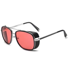 Новая Мода Мстители Tony Stark Flight стиль мужские солнцезащитные очки люксовый бренд прямоугольник винтажный супергерой солнцезащитные очки прозрачные Gafas de