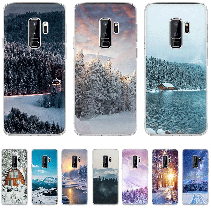 Чехол для мобильного телефона samsung Galaxy J7 J6 J5 J3 J2 J1 Prime Жесткий зимнего снежного