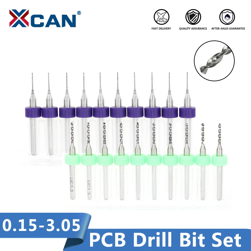 XCAN 10 шт 0 15 3 05 мм карбированный PCB мини сверло для печатной платы сверления 175
