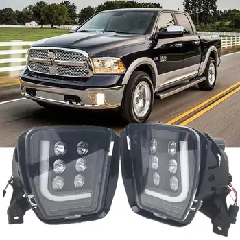 

Para dodge ram 1500 2500 3500 2013-2018 led nevoeiro luz de condução conjunto da lâmpada de nevoeiro com led brilhante drl para