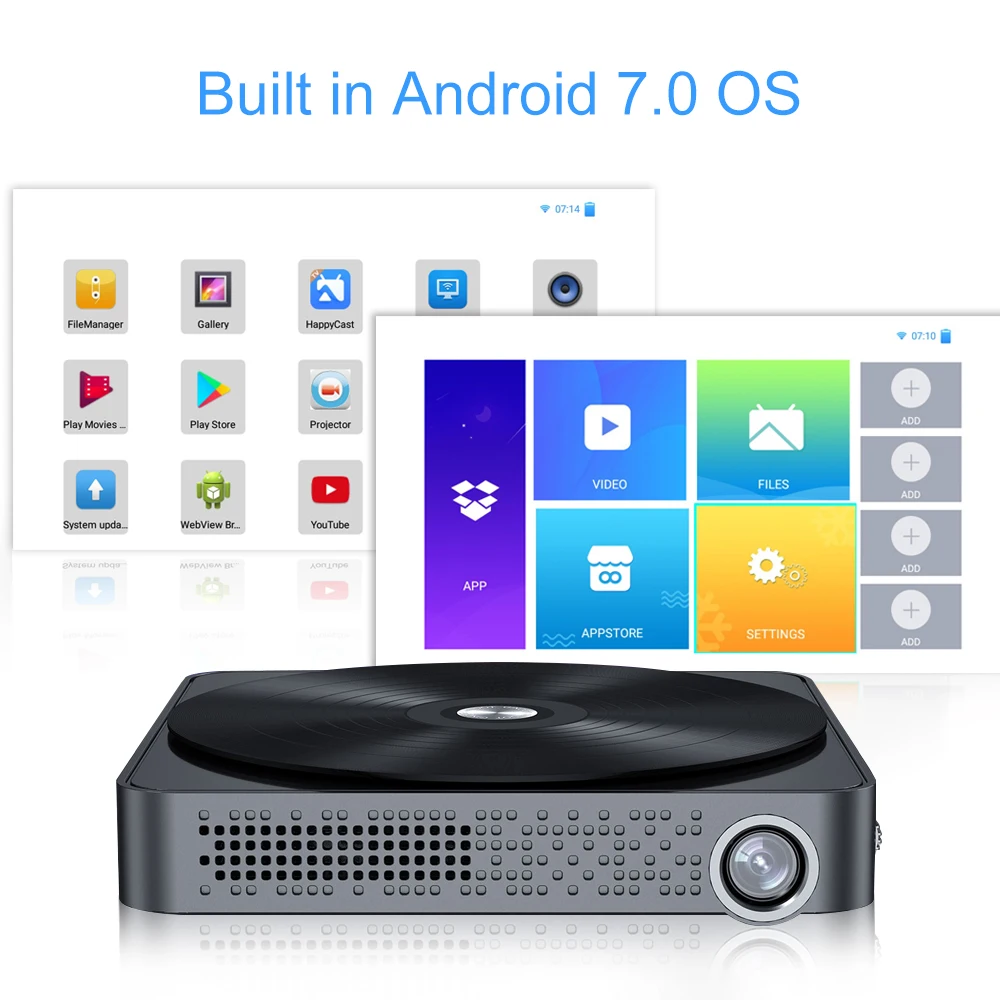 Everycom S10 DLP мини проектор Android 7 0 карман Портативный Поддержка 4K AC3 WI FI Bluetooth для дома