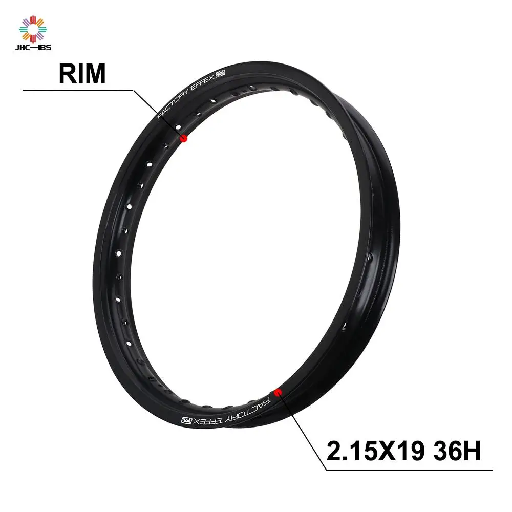 

Motorcycle 6061 Front Rims Aviation Aluminum Wheel Circle 2.15x19 36 Spoke Hole High Strength Black Silver Rim