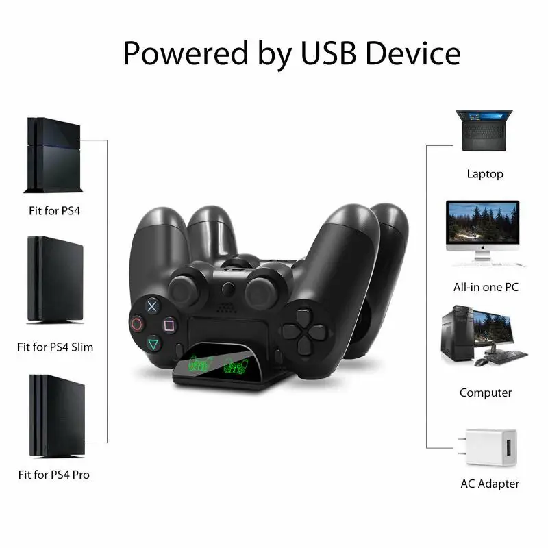 Светодиодный зарядной док станции PS4 двойное зарядное устройство быстрая
