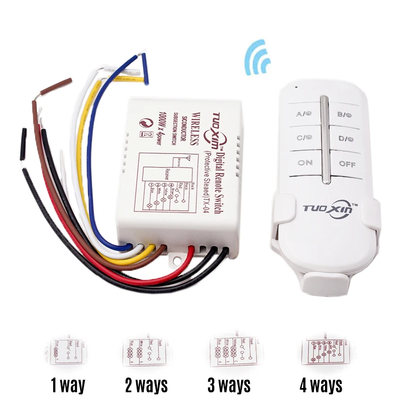 Digital Remote Control Light Switch Wireless ON OFF Remote Control Switch  for Light Bulb Chandelier 220V RF433 1/2/3/4 Ways - AliExpress