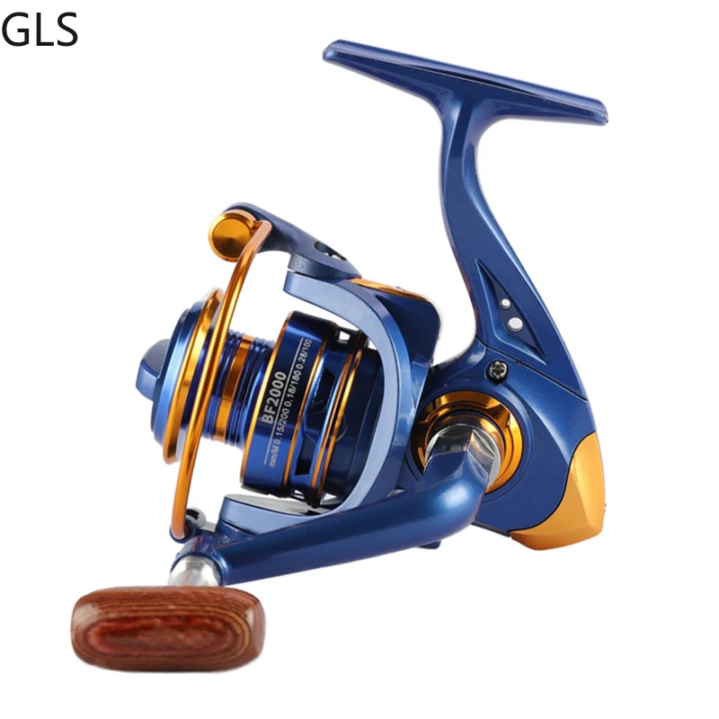 12+1BB Wooden Grip 5.2:1 High Speed Bass Fishing Reel 1000 2000 3000 Series  Lightweight Metal Spool Spinning Wheel - AliExpress