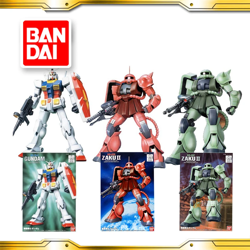 Bandai Gundam Fg 01 02 03 Uc Rx 78 2 Zaku Ii Ms 06s Gundam Model Kids Assembled Robot Anime Action Figure Toys Action Figures Aliexpress