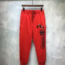 Новые Evisu повседневные Модные хлопковые мужские брюки с принтом букв дышащие классические мужские теплые спортивные брюки шорты