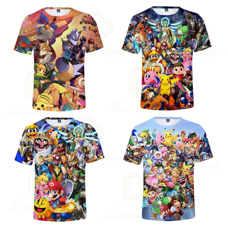 

2020 Summer Boys T Shirt Game Kids Tshirt 3D Print Tshirt for Girls Cartoon Round Neck Tops Tees Children Clothes