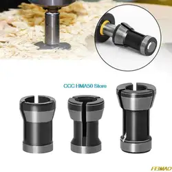 3 * alta precisão adaptador pinça 6.35mm 8mm 6mm pinça chuck gravura máquina de corte roteador elétrico fresa acessório