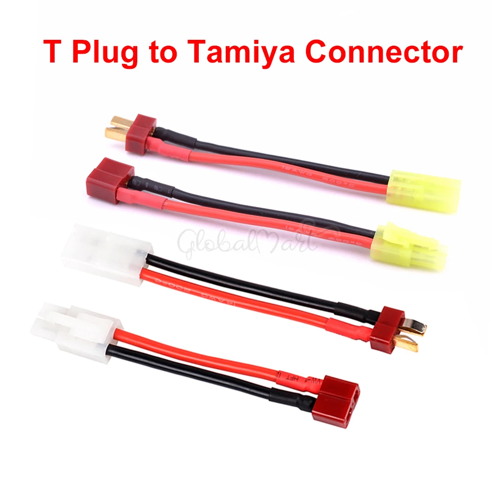 

RC Plug Cable 8cm T Plug Female / Male to Mini Tamiya Male / Female Adapter 14AWG 16AWG Wire RC Accessories Parts For FPV Drone