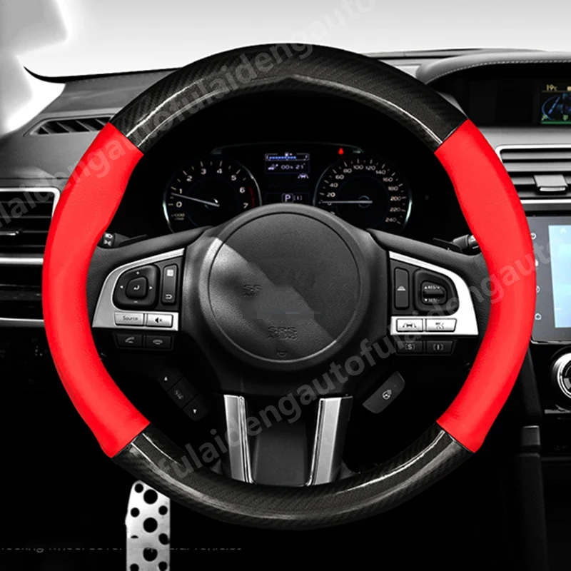 1 шт. для Subaru Forester датчик для impreza Exiga XV 38 см Производительность углеродное волокно стиль Нескользящая роскошная крышка рулевого колеса автомобиля