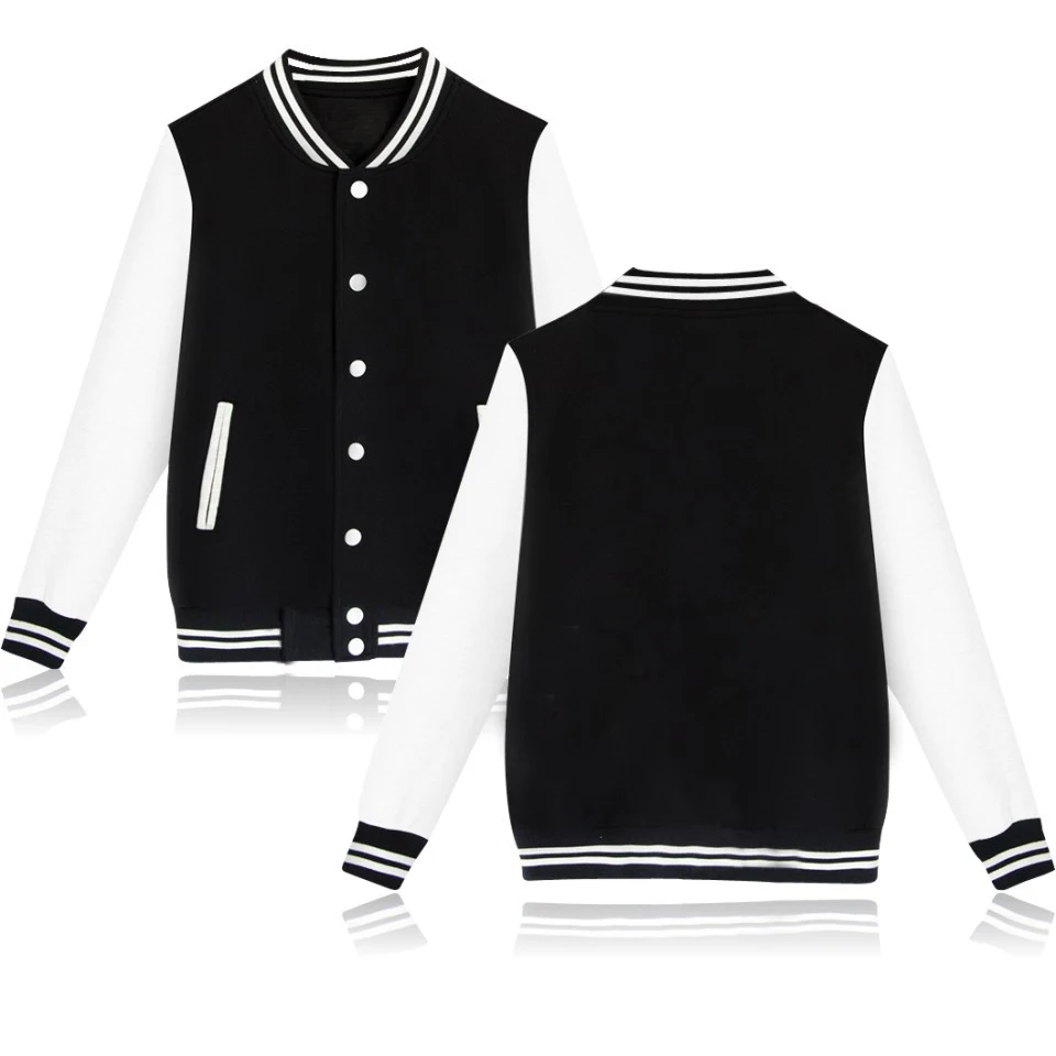 Baseball jacket man Jackets men Solid Color Coat bomber jaqueta masculina inverno Single Breasted Harajuku sweatshirt | Мужская одежда