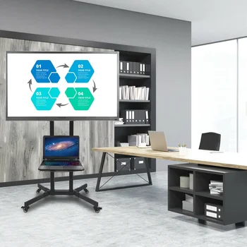 

Adjustable TV Stand Mobile Cart Mount Rolling Wheels For LED Flat Screen 32- 65"