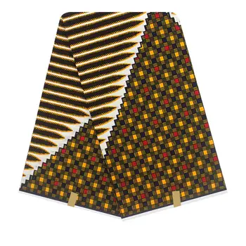 

2020 Hot Selling 6 Yards 100% Cotton African Wax Clothing Real Wax Ankara Wax Style for Patchwork Sewing Wedding Dress