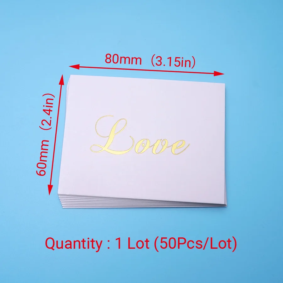 50 шт./лот 6*8 см подарки для гостей свадьбы картонная пригласительная открытка