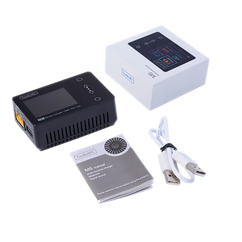 

ToolkitRC M6 Battery Balance Charger 150W 10A DC Battery Charger Discharger for 1-6S Lipo LiHV Life Lion NiMh Pb Battery and Bal
