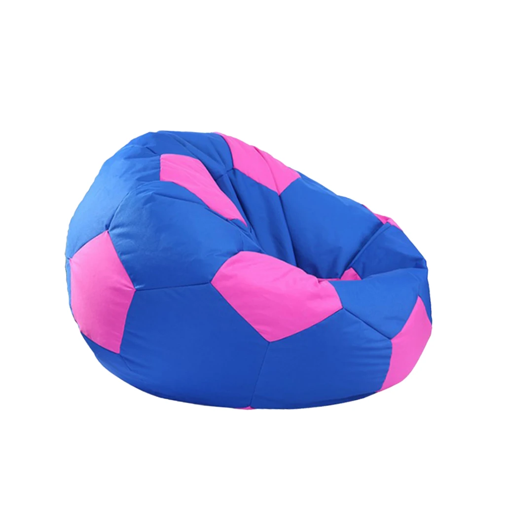 Waterproof Oxford Bean Bag Cover Sofa Slipcover, Stuffed Animal Organizer Storage or Sack for Kids Toys, Football Prints