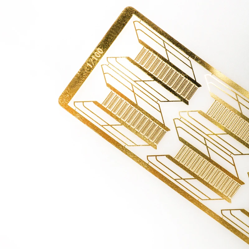 1set RC Simulation Boat DIY Accessories Brass Etching 1:100 Inclined Ladder Length 35mm Width 9mm Thickness 0.4mm Micro Stairs