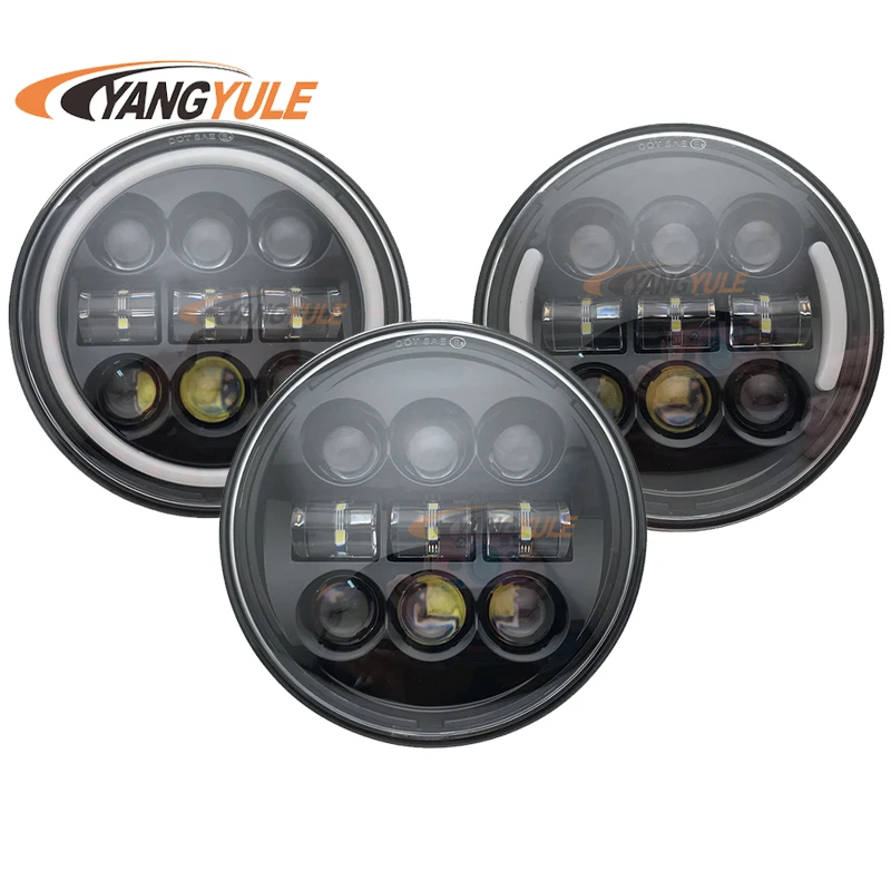 

5.75 Inch 883 LED Plug&Play Motorcycle Headlight DRL for Wide Glide XL1200X FXDX Headlight LED 5 3/4" Halo Ring Headlamp