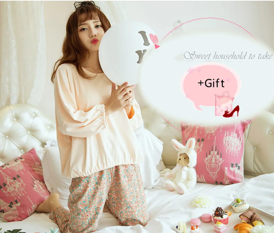 

Женский пижамный комплект, однотонная блузка, домашняя одежда, осенняя женская ночная рубашка, домашняя одежда, пижама, пикантная сорочка