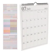 1Pc Créatif mural 2022 Calendrier Calendrier Mensuel Planificateur Calendrier (Couleur Assortie)