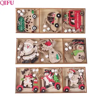 

Wooden Christmas Pendant Merry Christmas Decor for Home 2020 Navidad Ornaments Christmas Tree Decor Xmas Gifts New Year 2021
