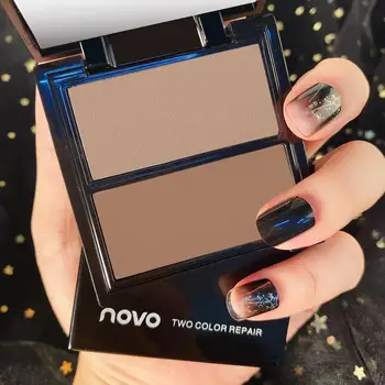 

Novo 2 Colors Highlight Contour Bronzer Makeup Shading Highlighter Powder Palette Brighten Glow Illuminator Facial Cosmetics