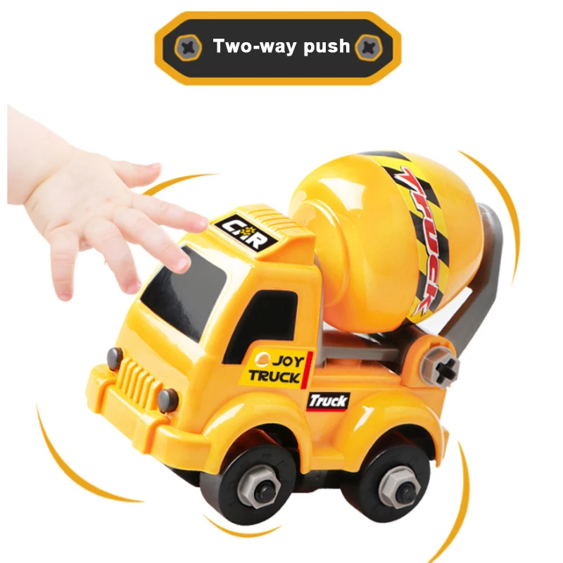 Имитационная Инженерная модель автомобиля Съемная литая под давлением мини строительная машина грузовик Трактор модель игрушечного автомобиля для детей подарок для мальчика