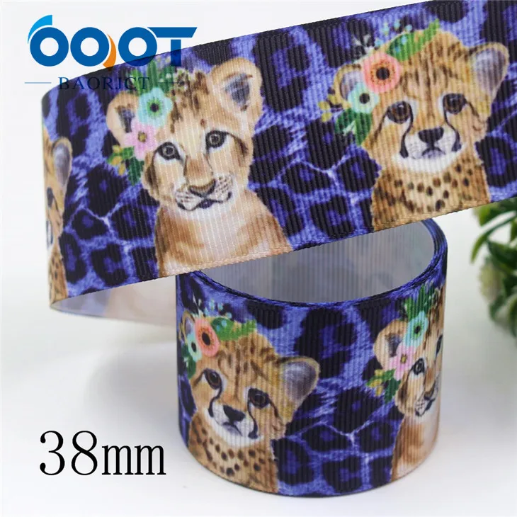 OOOT BAORJCT I-19906-2077, 38 мм, 10 ярдов мультфильм тепловой передачи печатных корсажные ленты, одежда лук крышка DIY украшения - Цвет: I-19906-2084