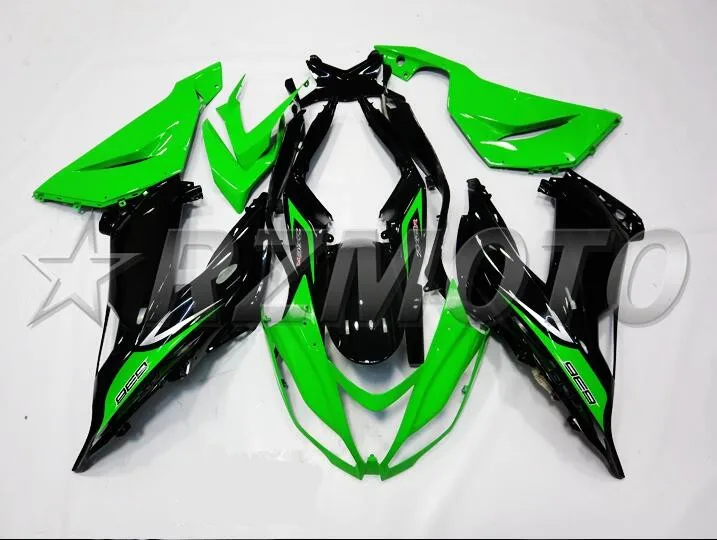 ABS обтекатель комплект подходит для Kawasaki ZX6R 2013 обтекатели для мотоцикла ZX-6R Ninja 636 599 Кузов Набор зеленый черный BR