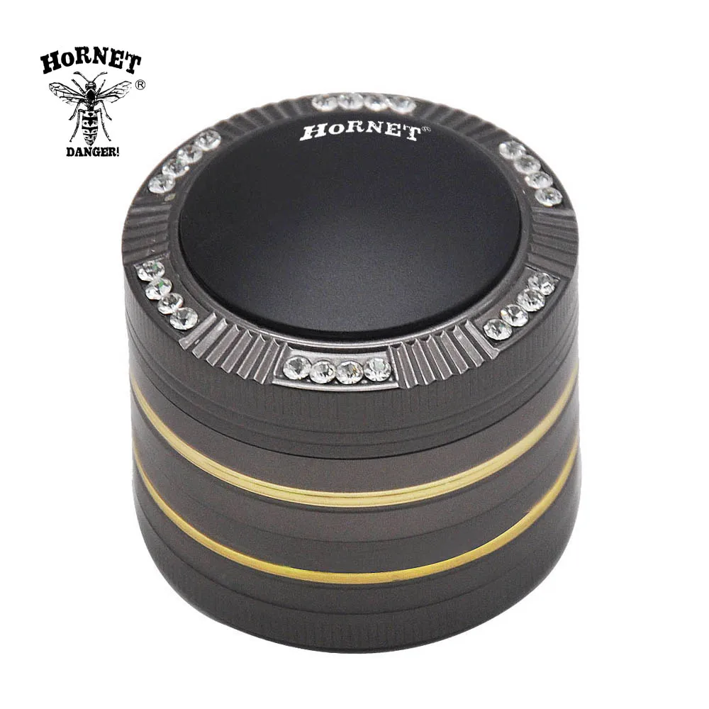 Premium Zinc Alloy Tobacco Grinder 50MM 4 Piece Sharp Diamond Teeth Metal Smoking Herb