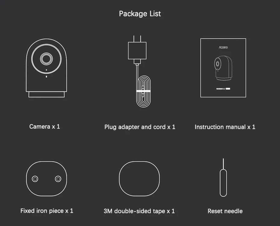 Newest Xiaomi Aqara Smart Camera G2 1080P Gateway Edition Zigbee Linkage Smart Devices IP Wifi Wireless Cloud Home Security (1)