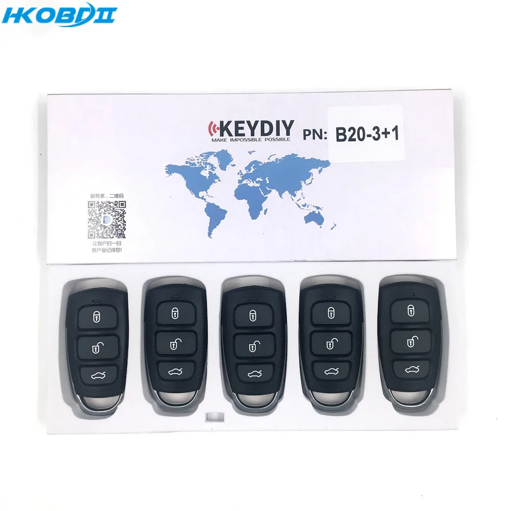 HKOBDII KEYDIY оригинальный KD B20-3 + 1 4 кнопки серии B универсиальный пульт для KD900/KD-X2/