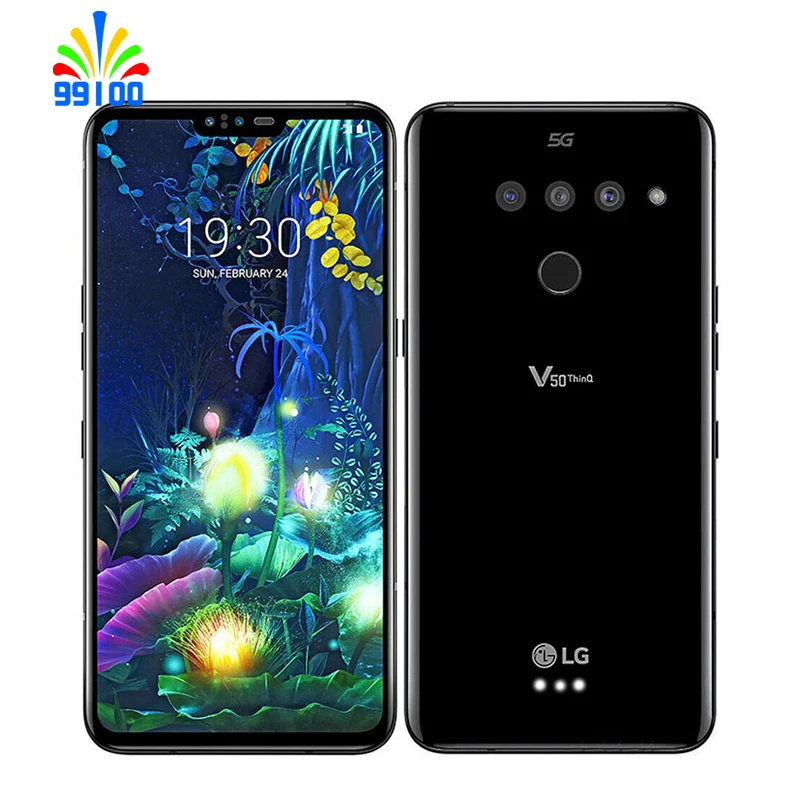 LG-smartphone V50 ThinQ KR, versión 6,4 , 6GB + 128GB, Qualcomm855, Triple cámara trasera, 1 PANTALLA (sin polaco/hebreo), Original renovado