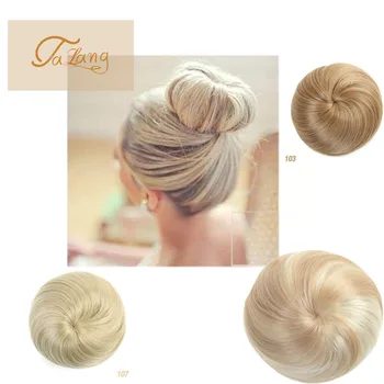 

TALANG Synthetic Bun Extensions Curly Messy Bun Hair Scrunchies Elegant Chignons Wedding Hair Piece for For Ponytail Extensions