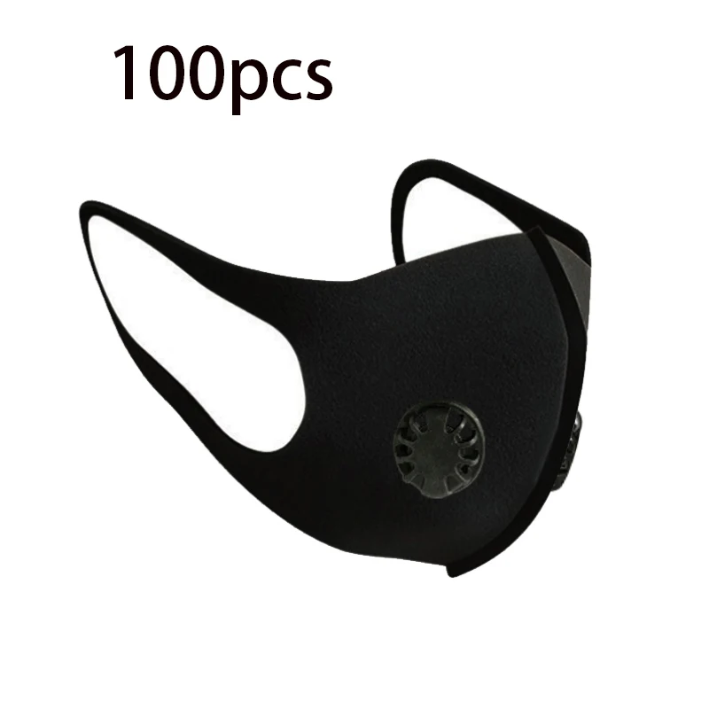 

50/100 pc Sponge Dustproof PM2.5 Pollution Half Face Mouth Mask With Breath Wide Straps Washable Reusable Muffle Respirator Mask