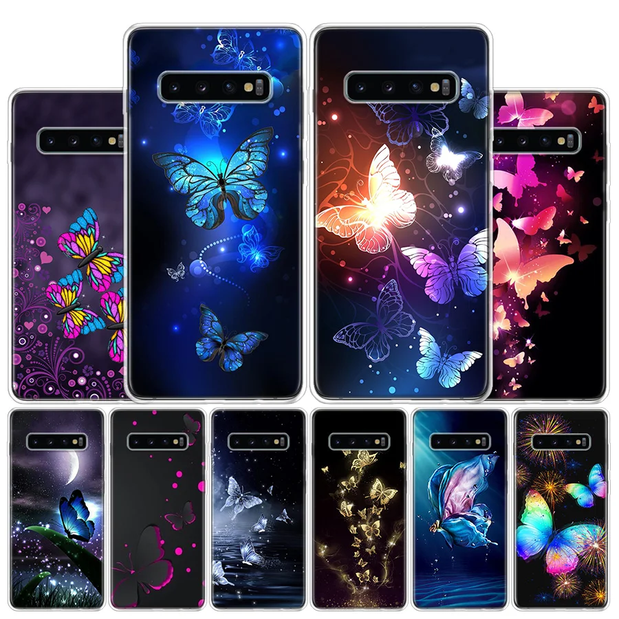 Чехол для телефона с эффектом танцующей девушки бабочки Samsung Galaxy S10 S20 Ultra Note 10 9 8 S10E