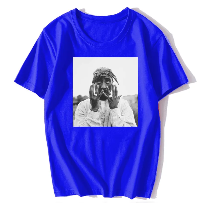 Мужская повседневная Уличная одежда Tupac Shakur модная крутая футболка в стиле хип