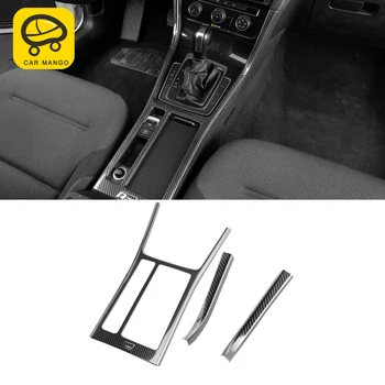 

CARMANGO for VW Volkswagen Golf 7 MK7 2013-2017 Car Gear Shift Cup Holder Panel Cover Trim Frame Sticker Chrome Accessories