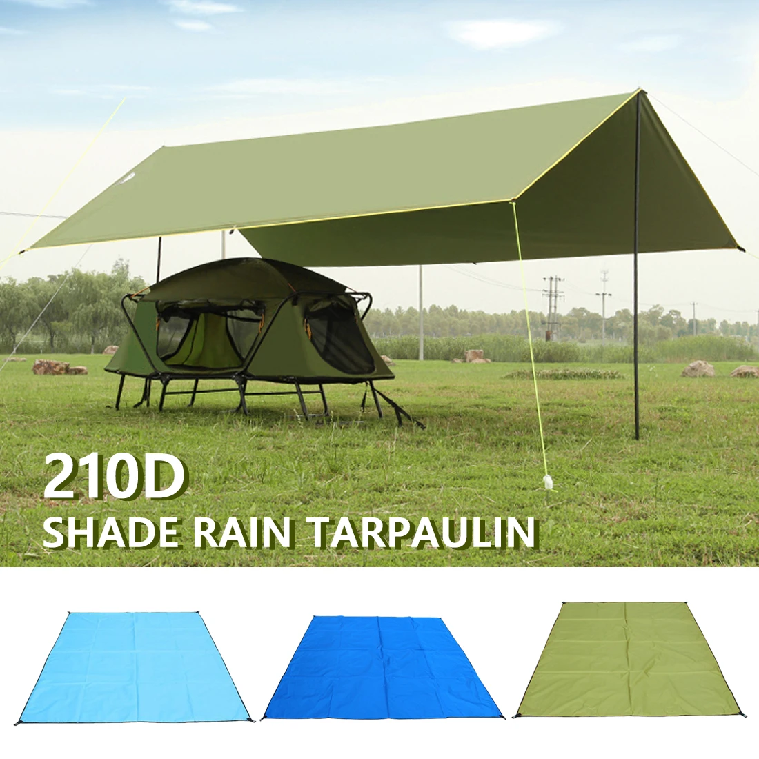 210D Awnings Outdoor awnings oxford cloth shade triangle rectangular canopy sunscreen simple sunshade tarpaulin | Дом и сад