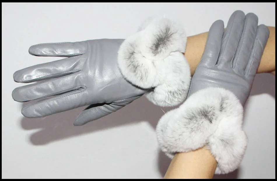 echte hochwertige schaffell handschuhe weibliche rex kaninchenfell handschuhe winter verdickte warme leder weibliche touchscreen handschuhe kältebeständige mode neue lederhandschuhe 2026 – Detail 20