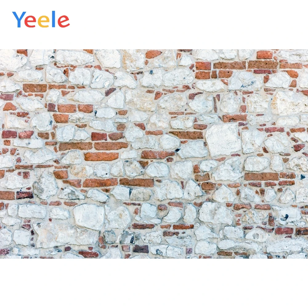 

Yeele White Stone Wall Photocall Photography Red Mottled Brick Backdrops Personalized Photographic Background For Photo Studio