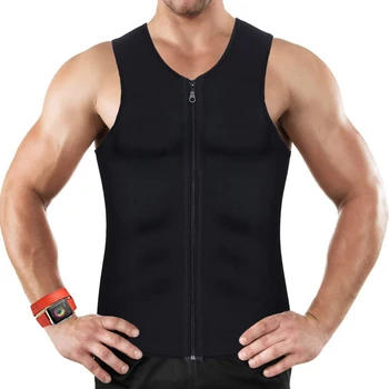 

2020 new sweat vest bodybuilding slimming tank top men High elasticity fitness vest muscle guys sleeveless Run body shaper shirt