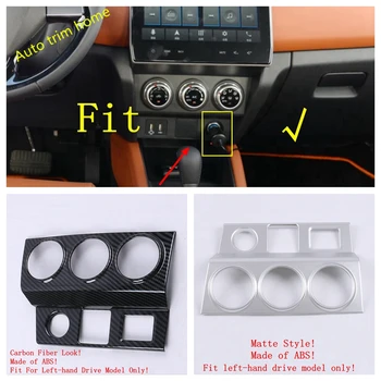 

Central Control AC Air Conditioning Panel Cover Trim Carbon Fiber Look / Matte Cover Trim Interior For Mitsubishi ASX 2020 2021