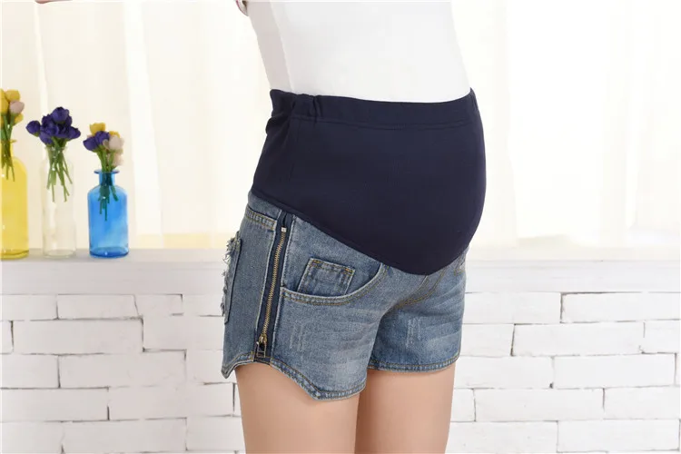 Летняя одежда для беременных укороченные штаны осень Шорты джинсы для беременных Штаны свободные беременным шорты S/M/L/XL/XXL для живота из джинсовой ткани